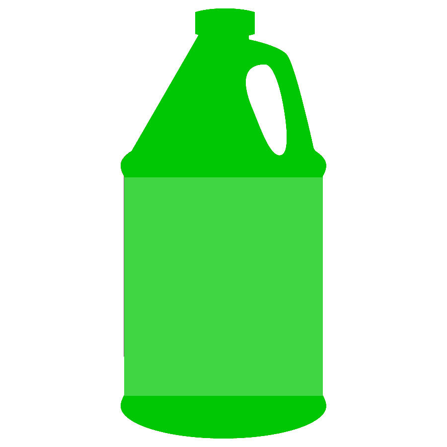 Bottle of green cleaner